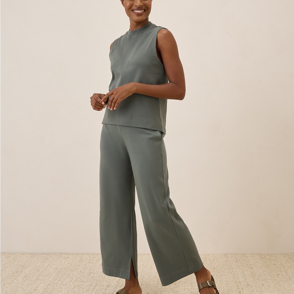 100% Organic Cotton Pact Airplane Wide Leg Pant